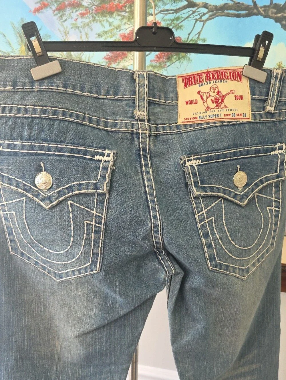 True Religion Relaxed Light Blue Faded Jeans